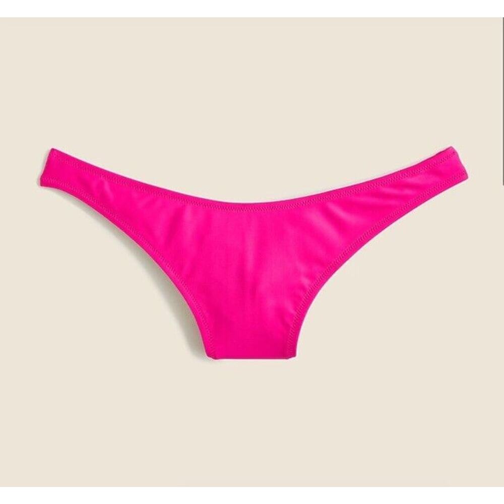 J. Crew‎ Women's Heritage 1989 High Leg Bikini Bottom Radiant Fuchsia XXL NEW